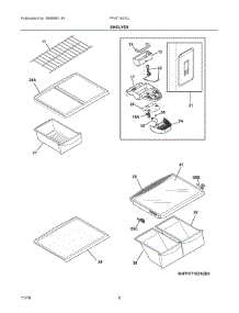 04 - Shelves parts for Frigidaire Refrigerator FFHT1831QP4 from AppliancePartsPros.com