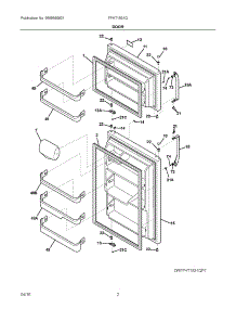 02 - Door parts for Frigidaire Refrigerator FFHT1831QQ1 from AppliancePartsPros.com