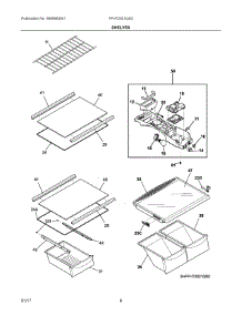 04 - Shelves parts for Frigidaire Refrigerator FFHT2021QS3 from AppliancePartsPros.com