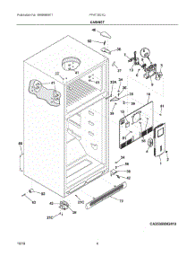 03 - Cabinet parts for Frigidaire Refrigerator FFHT2021QW1 from AppliancePartsPros.com