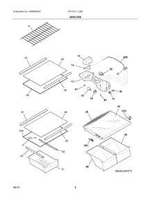 04 - Shelves parts for Frigidaire Refrigerator FFHT2117LB8 from AppliancePartsPros.com