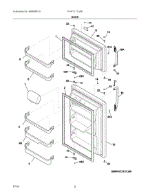 02 - Door parts for Frigidaire Refrigerator FFHT2117LW9 from AppliancePartsPros.com