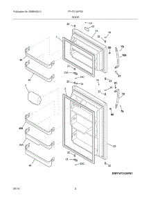 03 - Doors parts for Frigidaire Refrigerator FFHT2126PS3 from AppliancePartsPros.com