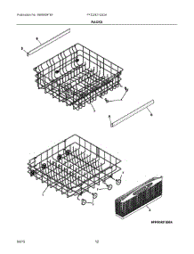 07 - Racks parts for Frigidaire Dishwasher FFID2421QS2A from AppliancePartsPros.com