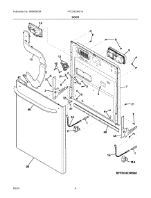 03 - Door parts for Frigidaire Dishwasher FFID2423RS1A from AppliancePartsPros.com