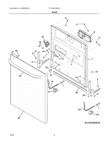 03 - Door parts for Frigidaire Dishwasher FFID2423RS2A from AppliancePartsPros.com