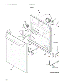 03 - Door parts for Frigidaire Dishwasher FFID2423RS4B from AppliancePartsPros.com