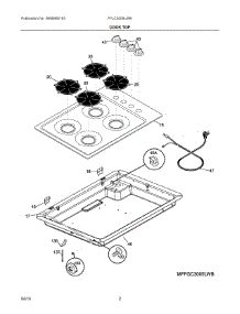 02 - Cook Top parts for Frigidaire Cooktop FFLC3005LWB from AppliancePartsPros.com