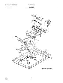 03 - Burner parts for Frigidaire Cooktop FFLC3005LWB from AppliancePartsPros.com