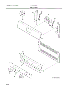 02 - Backguard parts for Frigidaire Range FFLF3049SSA from AppliancePartsPros.com