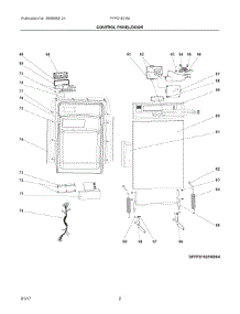 02 - Control Panel / Door parts for Frigidaire Dishwasher FFPD1821MB1B from AppliancePartsPros.com