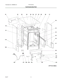 03 - Tub / Frame / Wrapper parts for Frigidaire Dishwasher FFPD1821MB1B from AppliancePartsPros.com