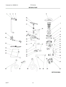 04 - Motor & Pump parts for Frigidaire Dishwasher FFPD1821MB1B from AppliancePartsPros.com