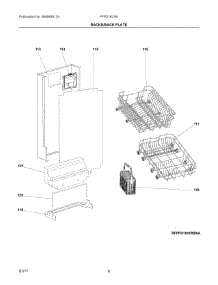 05 - Racks / Back Plate parts for Frigidaire Dishwasher FFPD1821MW1B from AppliancePartsPros.com