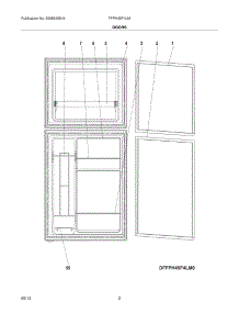 03 - Doors parts for Frigidaire Refrigerator FFPH45F4LM from AppliancePartsPros.com