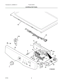 04 - Controls / Top Panel parts for Frigidaire Dryer FFQE5100PW1 from AppliancePartsPros.com