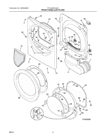 03 - Front Panel / Lint Filter parts for Frigidaire Laundry Center FFQG5000QW0 from AppliancePartsPros.com