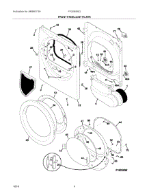 03 - Front Panel / Lint Filter parts for Frigidaire Dryer FFQG5000QW1 from AppliancePartsPros.com