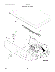 04 - Controls / Top Panel parts for Frigidaire Dryer FFQG5000QW2 from AppliancePartsPros.com