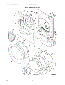 03 - Front Panel / Lint Filter parts for Frigidaire Laundry Center FFQG5000QW3 from AppliancePartsPros.com