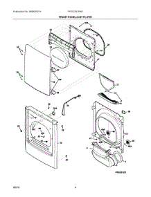 03 - Front Panel / Lint Filter parts for Frigidaire Laundry Center FFRG1001PW1 from AppliancePartsPros.com