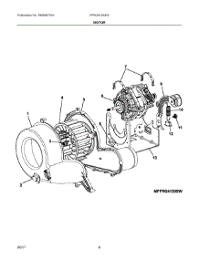 05 - Motor parts for Frigidaire Laundry Center FFRG4120SW from AppliancePartsPros.com