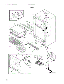 03 - Cabinet parts for Frigidaire Refrigerator FFRU17G8QWA from AppliancePartsPros.com