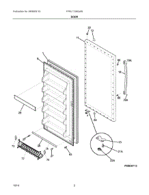 02 - Door parts for Frigidaire Refrigerator FFRU17G8QWB from AppliancePartsPros.com