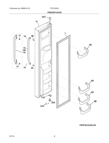 03 - Freezer Door parts for Frigidaire Refrigerator FFSC2323LE9 from AppliancePartsPros.com