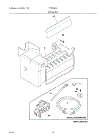 19 - Ice Maker parts for Frigidaire Refrigerator FFSC2323LEA from AppliancePartsPros.com