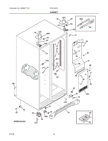 04 - Cabinet parts for Frigidaire Refrigerator FFSC2323LEBA from AppliancePartsPros.com