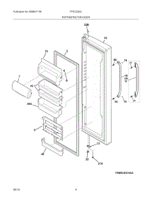 05 - Refrigerator Door parts for Frigidaire Refrigerator FFSC2323LPA from AppliancePartsPros.com