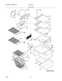 09 - Shelves parts for Frigidaire Refrigerator FFSC2323LPA from AppliancePartsPros.com