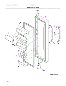 03 - Refrigerator Door parts for Frigidaire Refrigerator FFSC2323LPBA from AppliancePartsPros.com