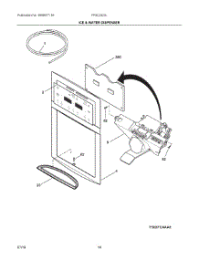 08 - Ice & Water Dispenser parts for Frigidaire Refrigerator FFSC2323LPBA from AppliancePartsPros.com