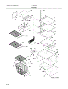 09 - Shelves parts for Frigidaire Refrigerator FFSC2323LS9 from AppliancePartsPros.com