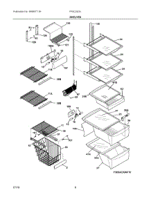05 - Shelves parts for Frigidaire Refrigerator FFSC2323LSCA from AppliancePartsPros.com