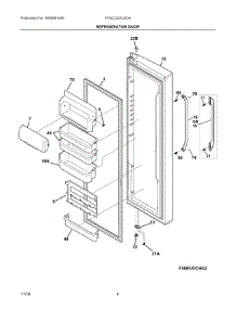 03 - Refrigerator Door parts for Frigidaire Refrigerator FFSC2323LSDA from AppliancePartsPros.com