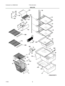 05 - Shelves parts for Frigidaire Refrigerator FFSC2323LSDA from AppliancePartsPros.com