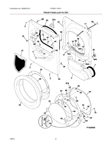 03 - Front Panel / Lint Filter parts for Frigidaire Dryer FFSE5115PA1 from AppliancePartsPros.com