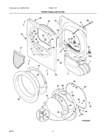 03 - Front Panel / Lint Filter parts for Frigidaire Laundry Center FFSE5115PW0 from AppliancePartsPros.com