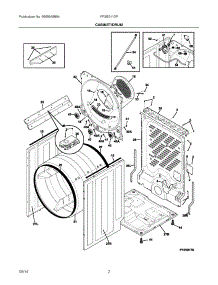 02 - Cabinet / Drum parts for Frigidaire Dryer FFSE5115PW1 from AppliancePartsPros.com