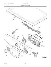 04 - Controls / Top Panel parts for Frigidaire Dryer FFSE5115PW2 from AppliancePartsPros.com