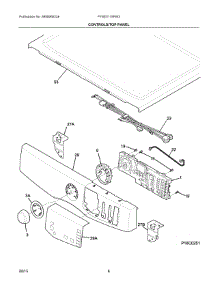 04 - Controls / Top Panel parts for Frigidaire Dryer FFSE5115PW3 from AppliancePartsPros.com