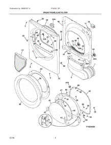03 - Front Panel / Lint Filter parts for Frigidaire Laundry Center FFSG5115PW1 from AppliancePartsPros.com
