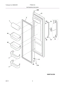 05 - Refrigerator Door parts for Frigidaire Refrigerator FFSS2314QE1 from AppliancePartsPros.com