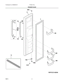 02 - Freezer Door parts for Frigidaire Refrigerator FFSS2314QE6A from AppliancePartsPros.com
