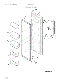 03 - Refrigerator Door parts for Frigidaire Refrigerator FFSS2314QE6A from AppliancePartsPros.com