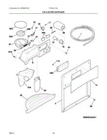 08 - Ice & Water Dispenser parts for Frigidaire Refrigerator FFSS2314QE6A from AppliancePartsPros.com