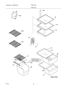 09 - Shelves parts for Frigidaire Refrigerator FFSS2314QP0 from AppliancePartsPros.com